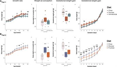 Sex-specific effects of maternal dietary carbohydrate quality on fetal development and offspring metabolic phenotype in mice